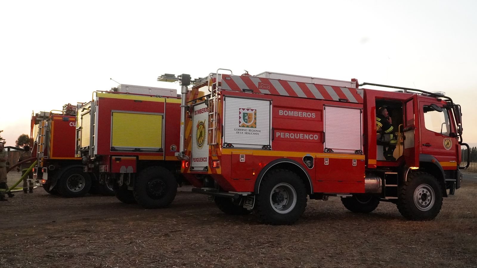 Bombero de Perquenco en emergencia
